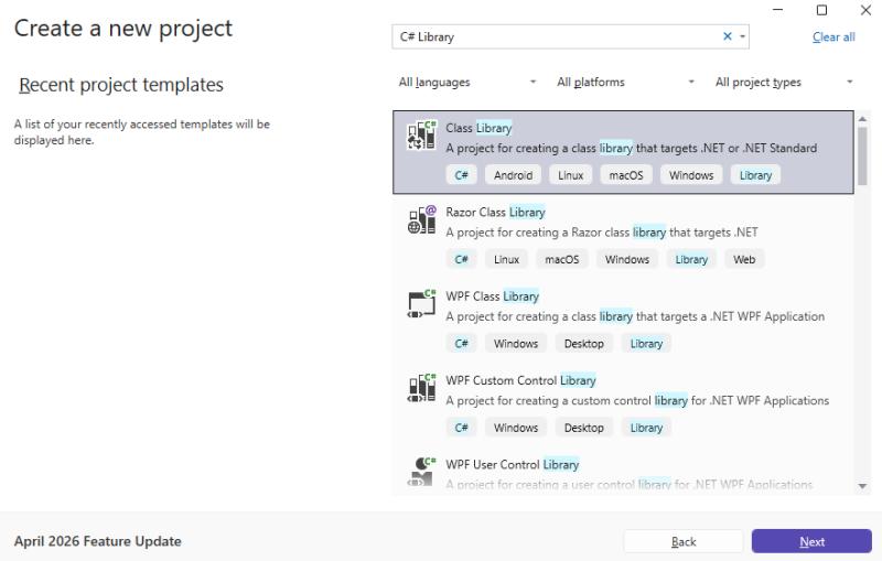 File:VS2022 NewProjectWizard Templates.png