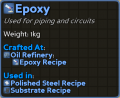 Epoxy item details as of Alpha v6.3.1.