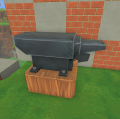 A placed anvil.